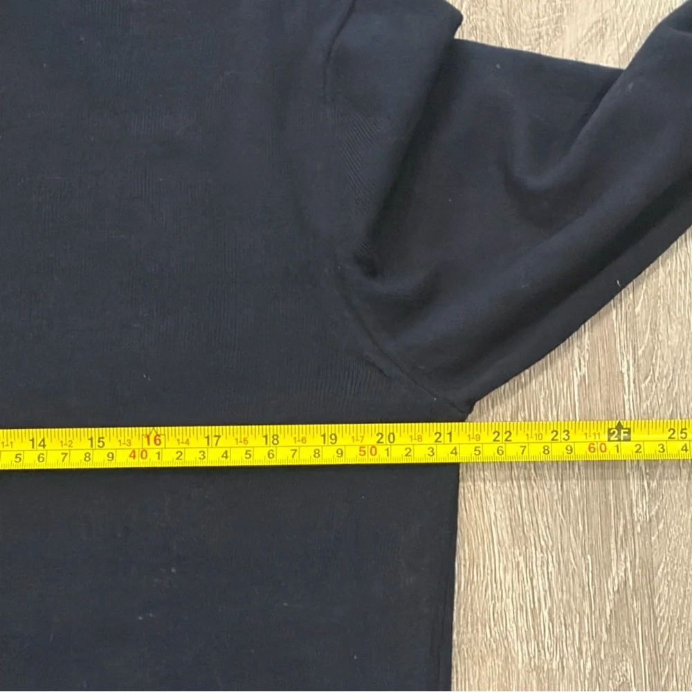 Boggi Milano 1/4 Zip Sweater Mens XL Navy Blue Cashmere Blend Mock Neck Luxury - Picture 6 of 9